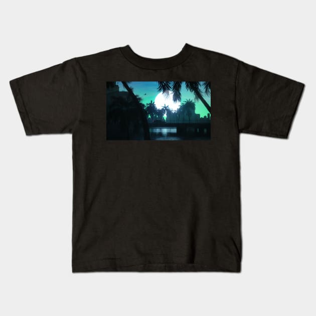 L o n e l y  C i t y Kids T-Shirt by TreyTrimble